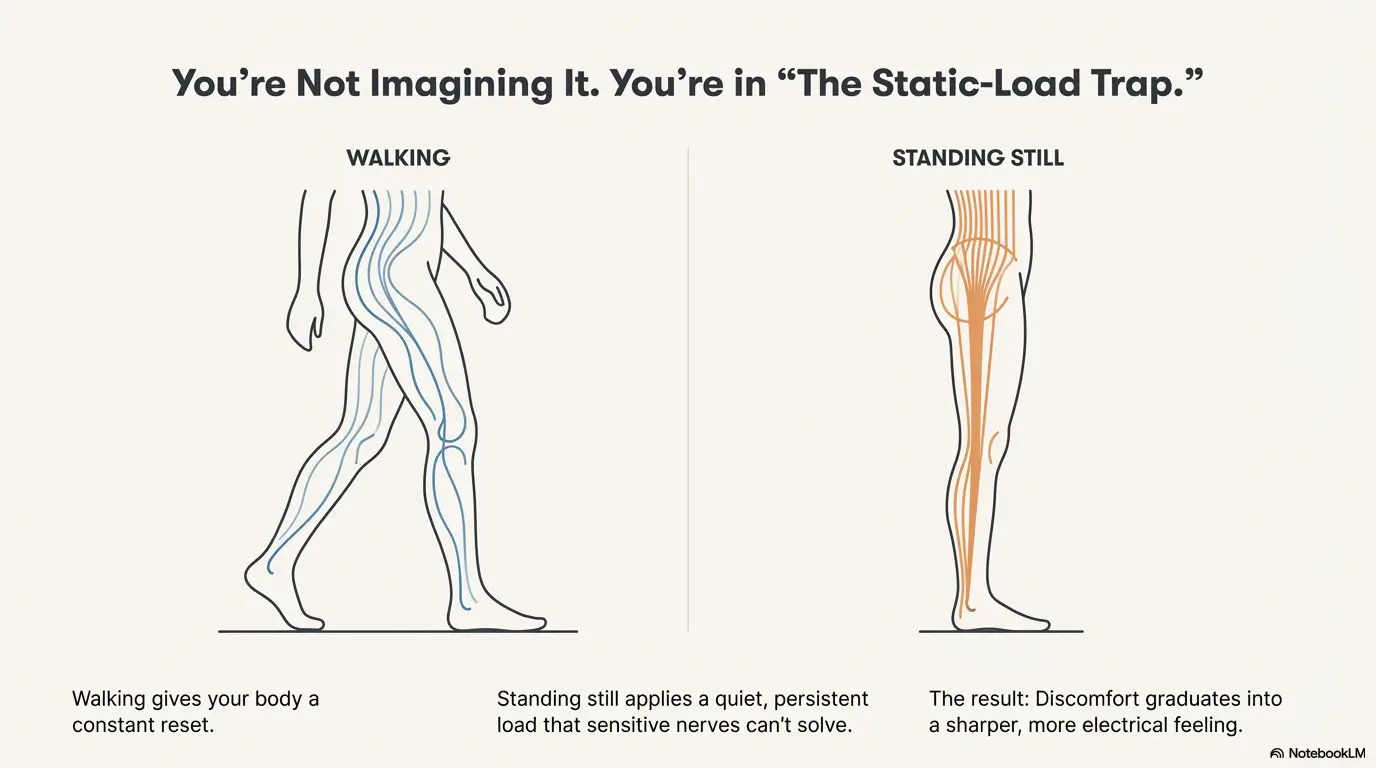 Sciatica While Standing in Line