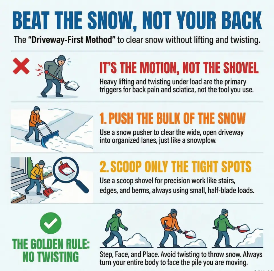 Snow pusher vs scoop shovel