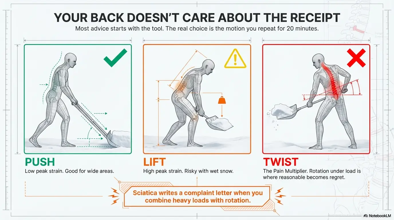 Snow pusher vs scoop shovel