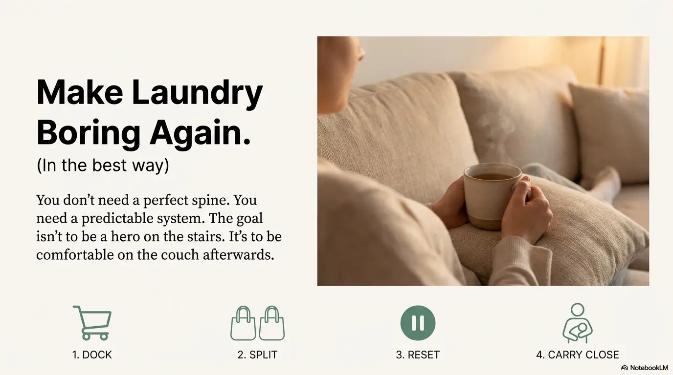 carry laundry upstairs with sciatica