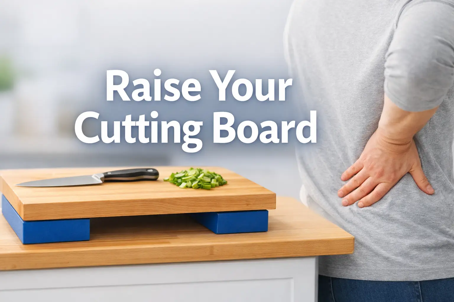 Elbow-Height Cutting Board Riser for Sciatica: The 2–4 Inch Rule (US Kitchen Setup) 2 cutting board riser for sciatica