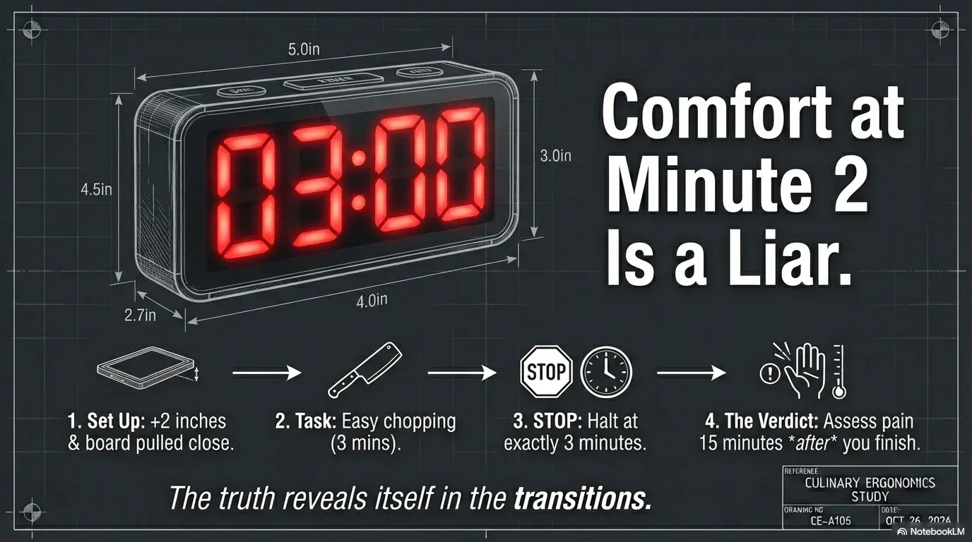 Elbow-Height Cutting Board Riser for Sciatica: The 2–4 Inch Rule (US Kitchen Setup) 5 cutting board riser for sciatica