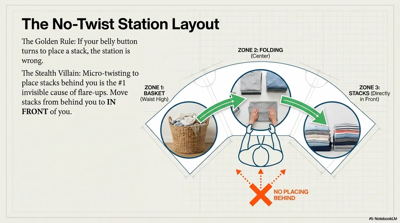 folding laundry with sciatica