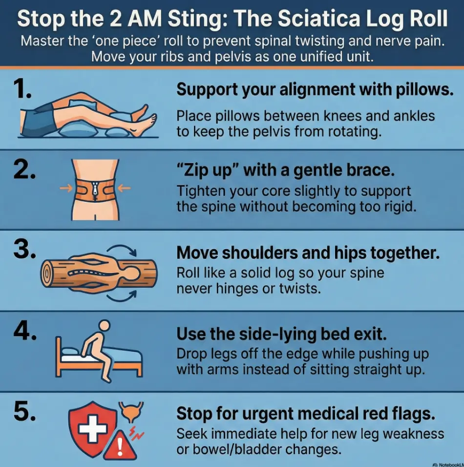 log roll technique for sciatica