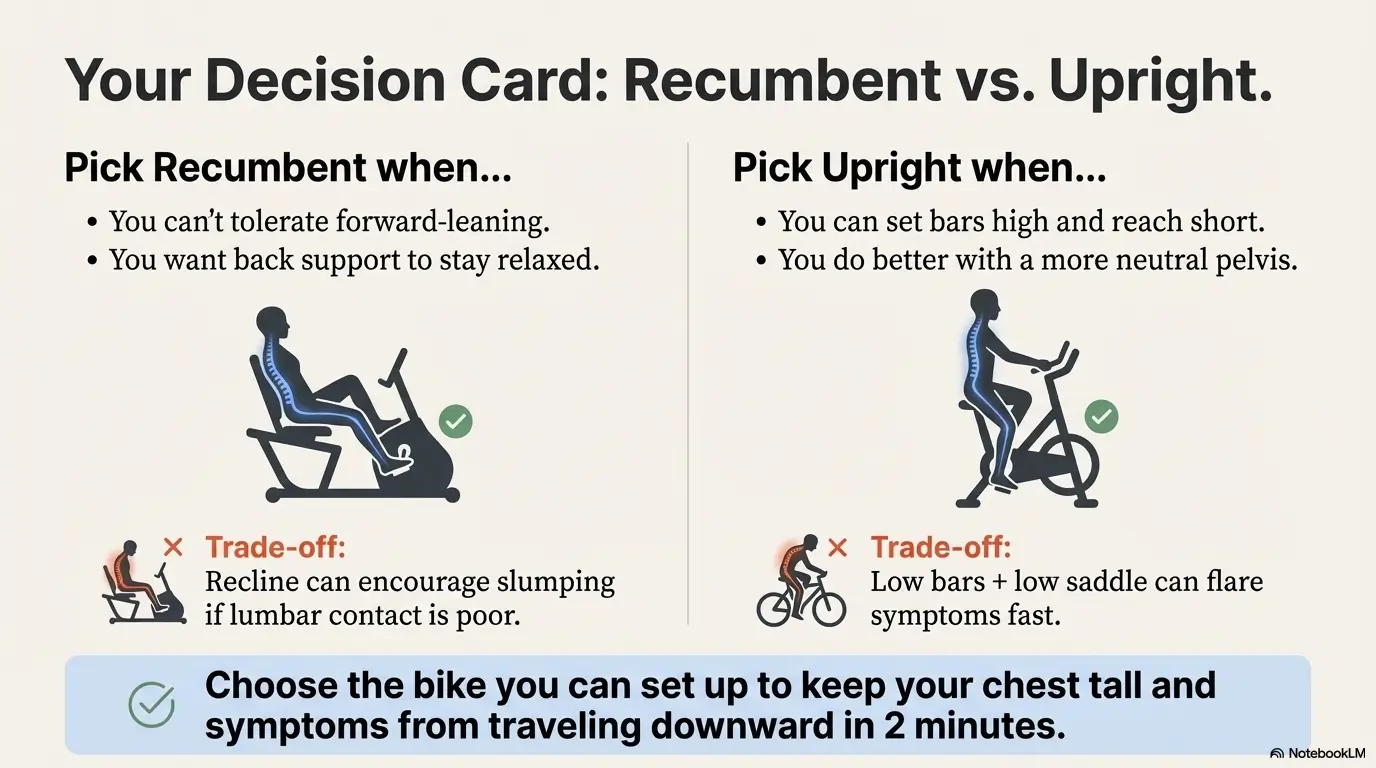 recumbent vs upright bike for sciatica