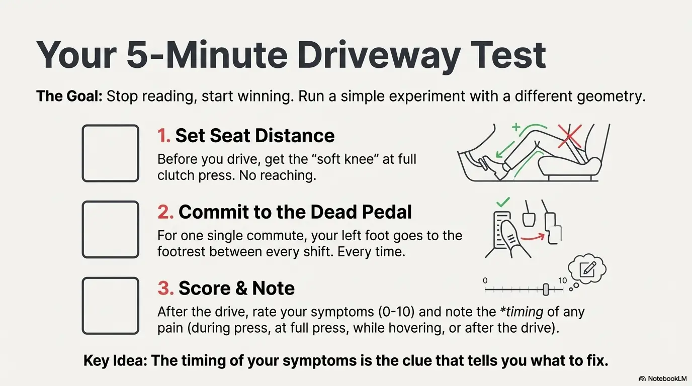 sciatica driving manual transmission