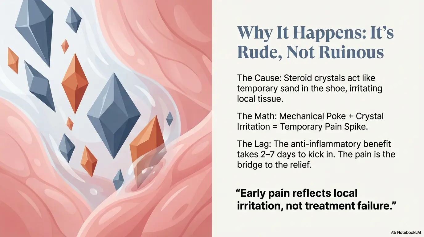 Steroid flare after injection