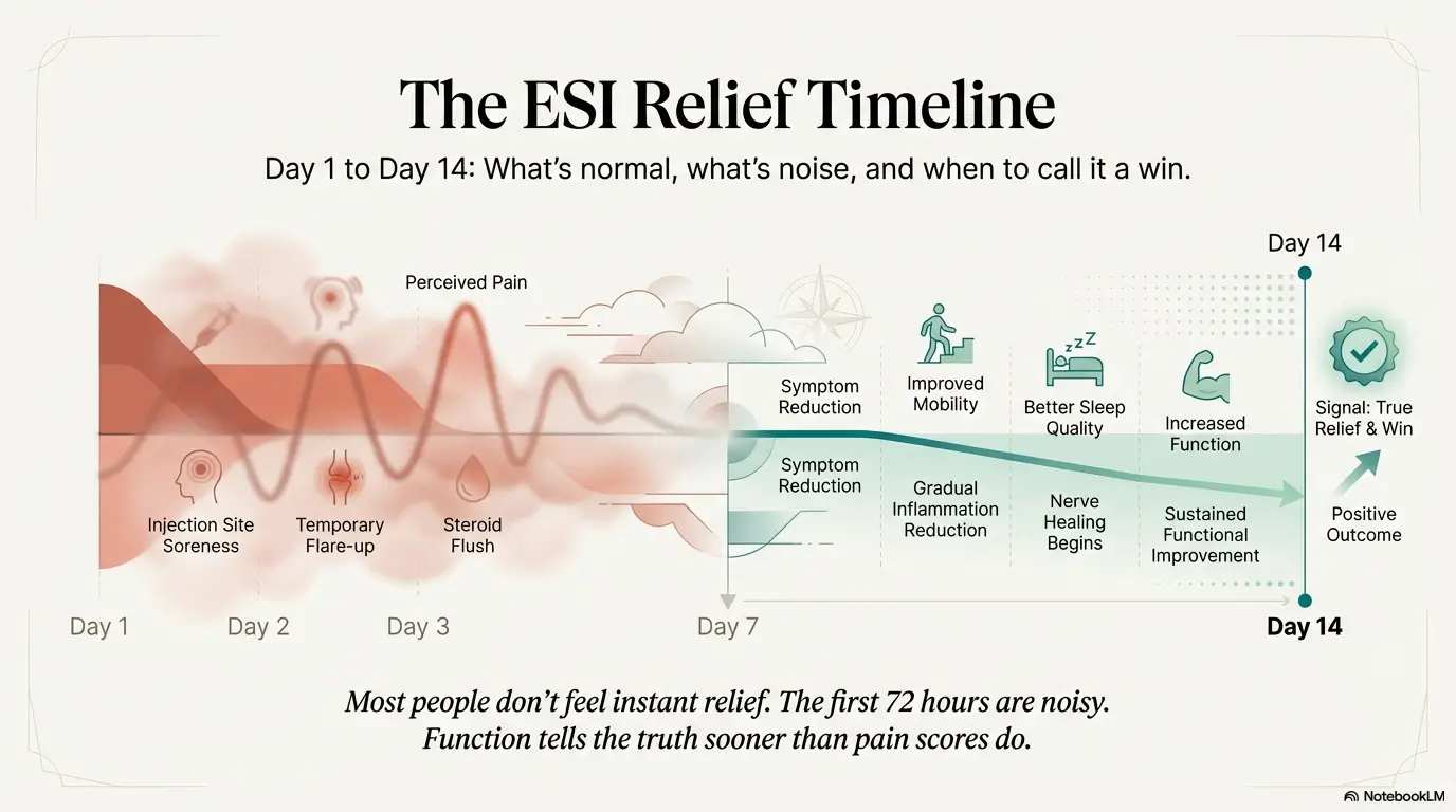 epidural steroid injection relief timeline