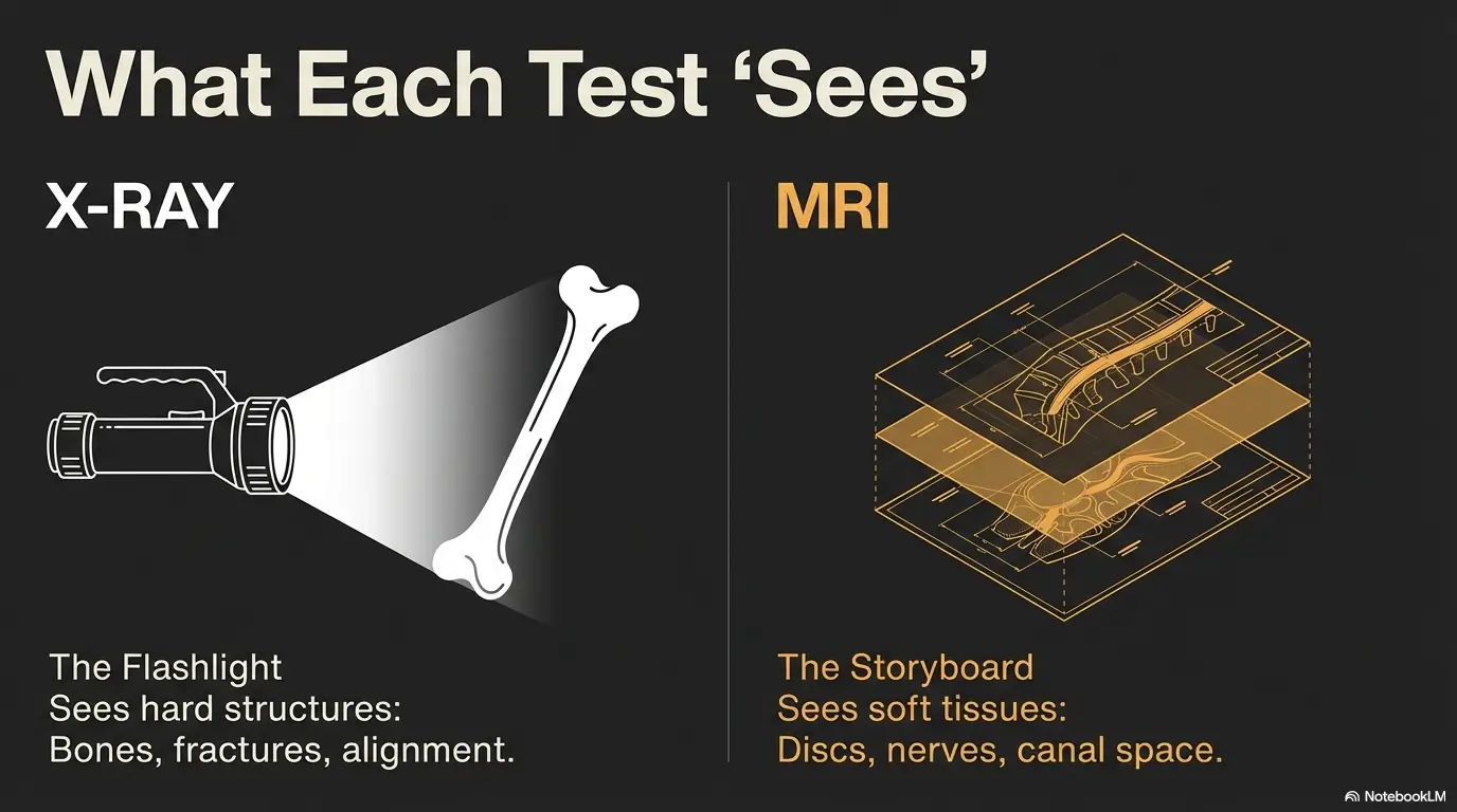 MRI vs X-Ray for Sciatica: Which Test Actually Explains Leg Pain? 4 sciatica MRI vs X-ray