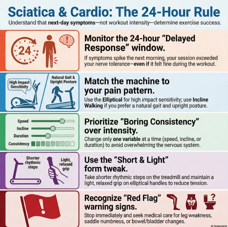 sciatica treadmill vs elliptical