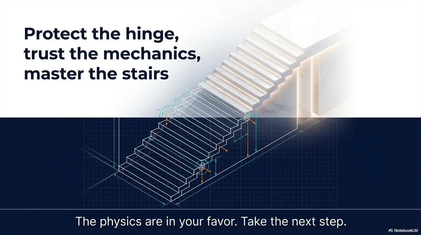 hinged knee brace for stairs