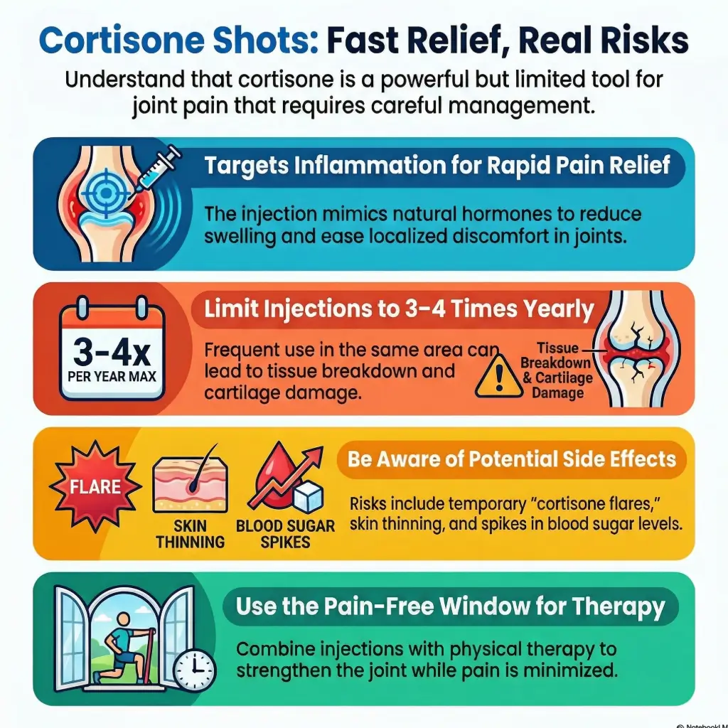Pain management before cortisone injection