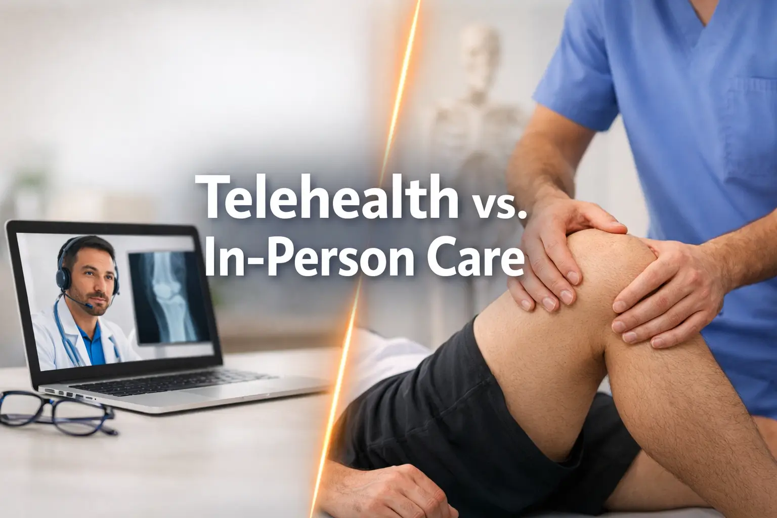 Telehealth vs in-person orthopedics