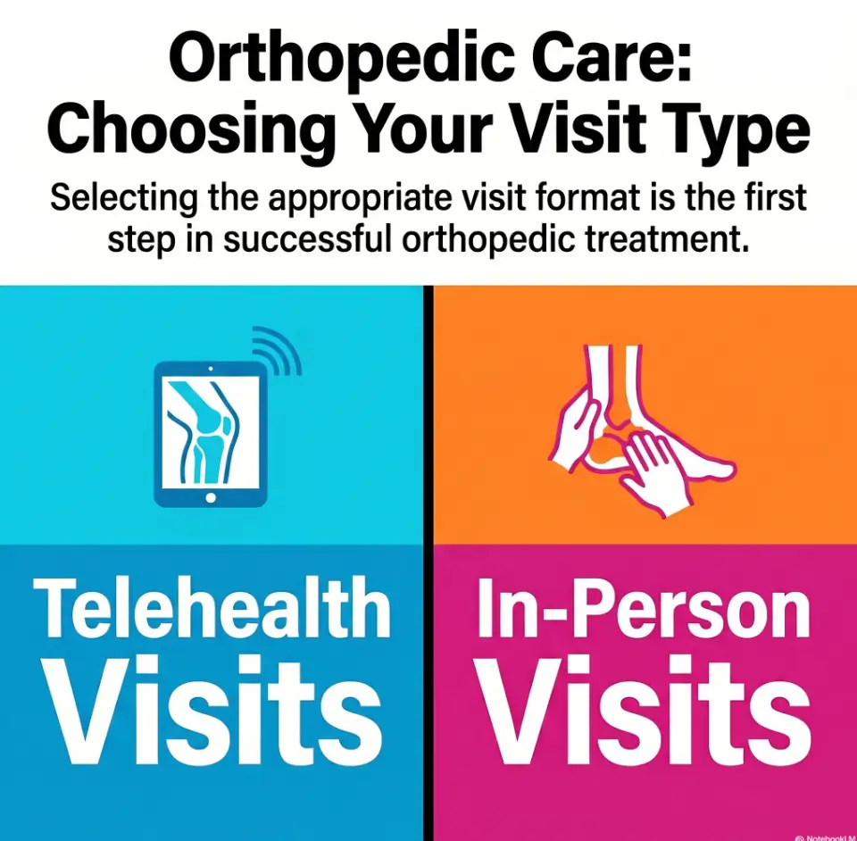 Telehealth vs in-person orthopedics