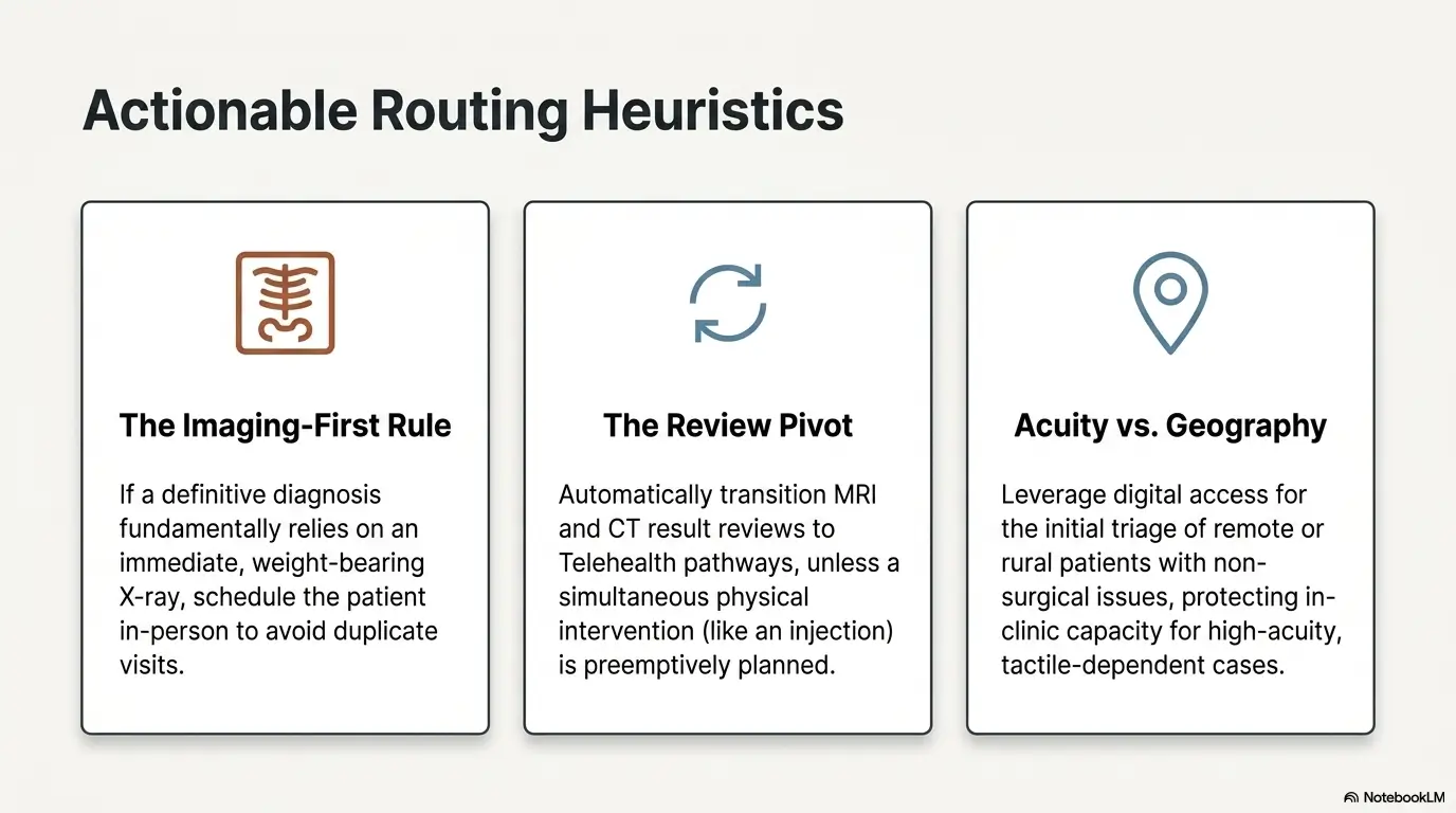 Telehealth vs in-person orthopedics