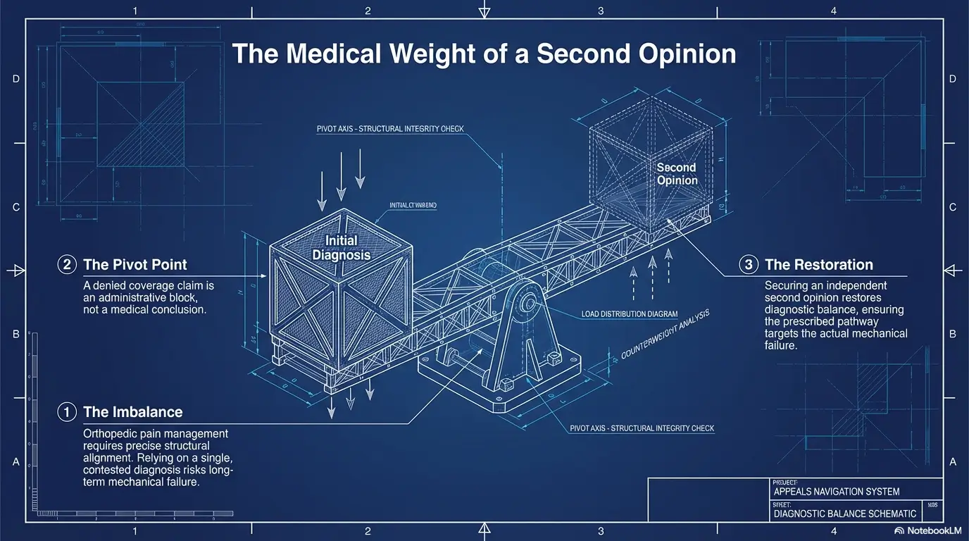 denied second opinion for orthopedic pain