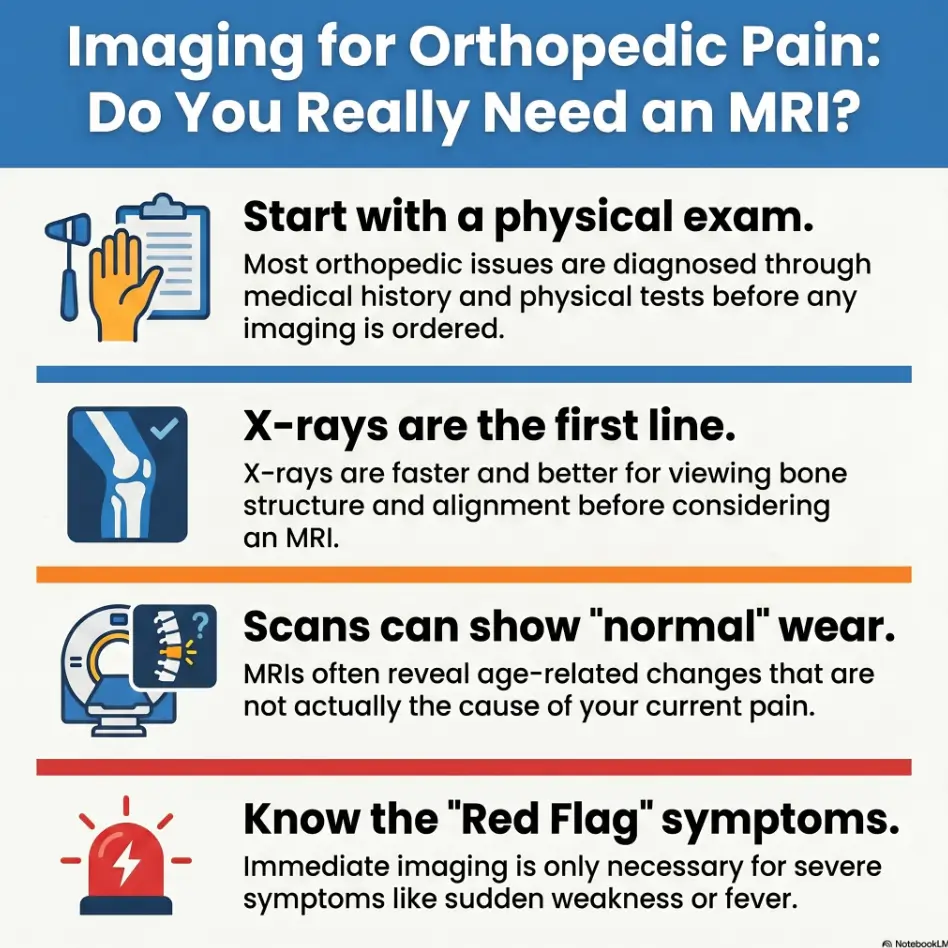 orthopedic pain management before asking for MRI referral