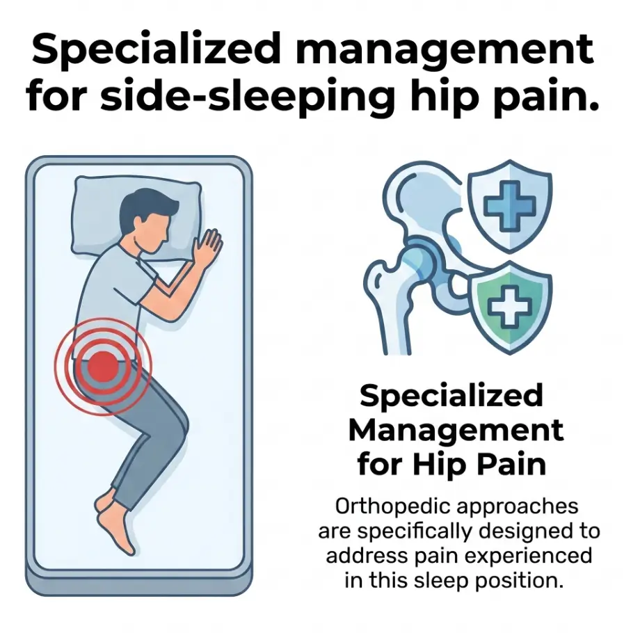 side sleeper hip pain relief