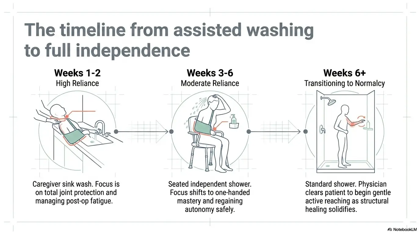 how to wash hair after shoulder surgery