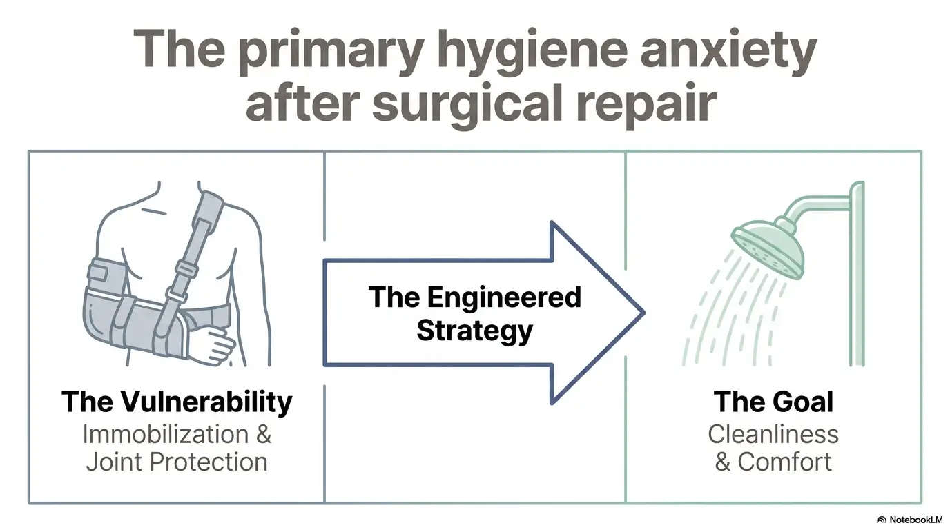 how to wash hair after shoulder surgery