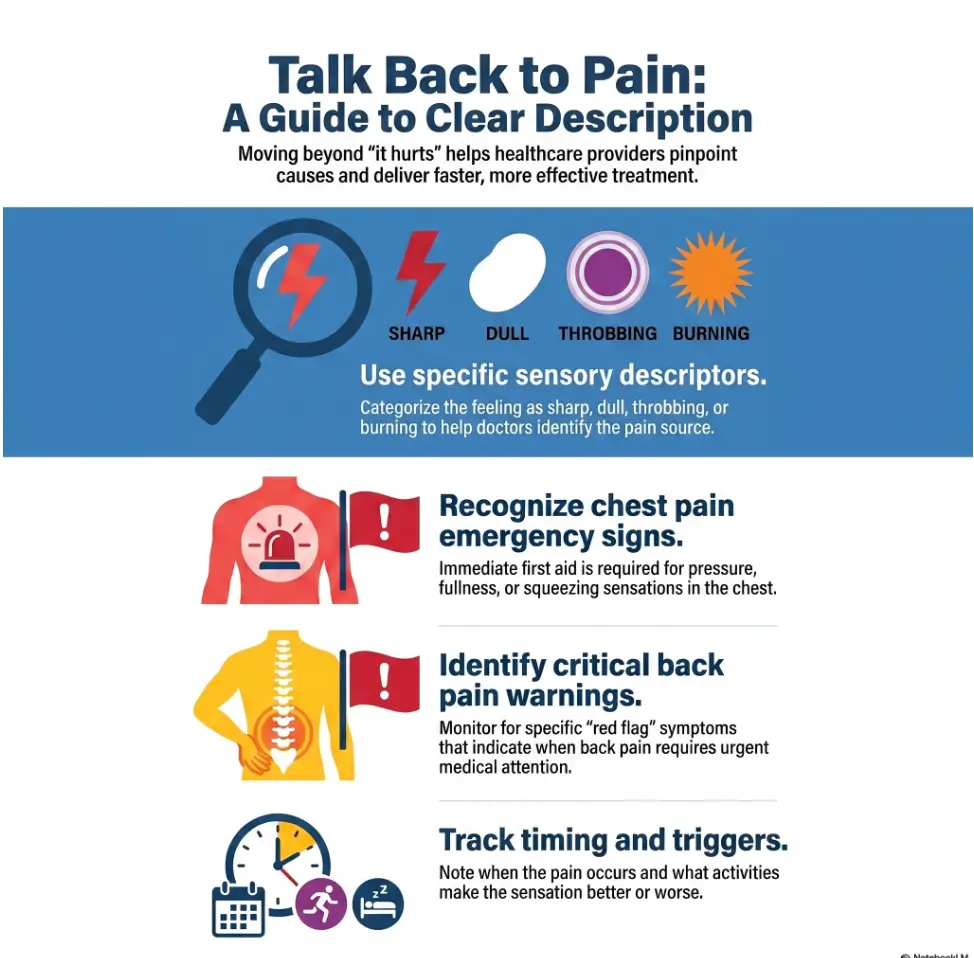 How to Describe Pain Without Saying “It Just Hurts” 3 how to describe pain to a doctor