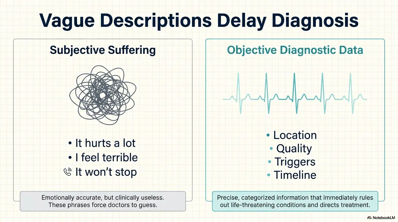 How to Describe Pain Without Saying “It Just Hurts” 4 how to describe pain to a doctor