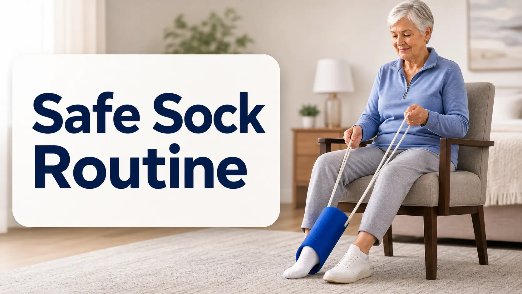 how to put on socks after hip surgery