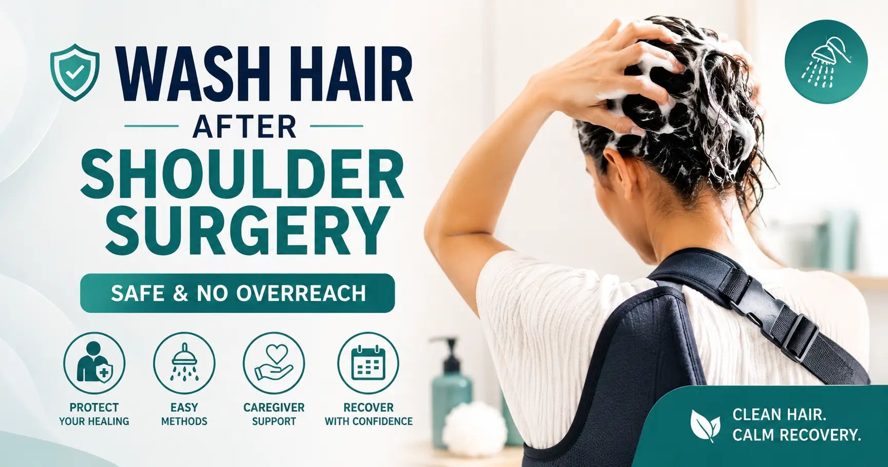 how to wash hair after shoulder surgery