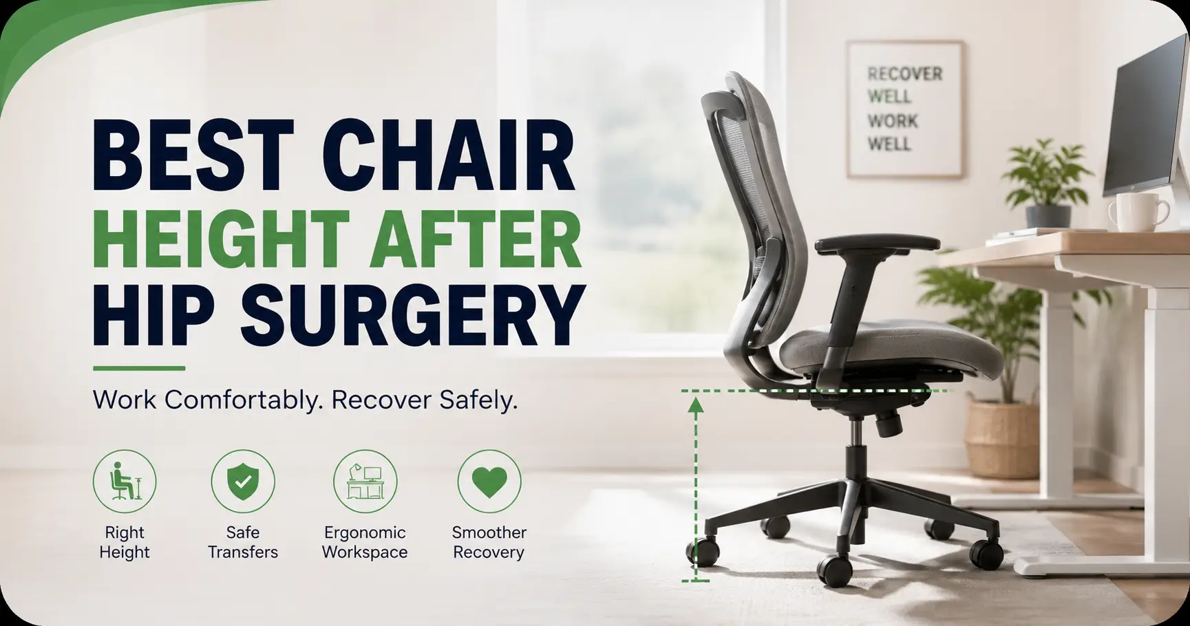 office chair height after hip surgery