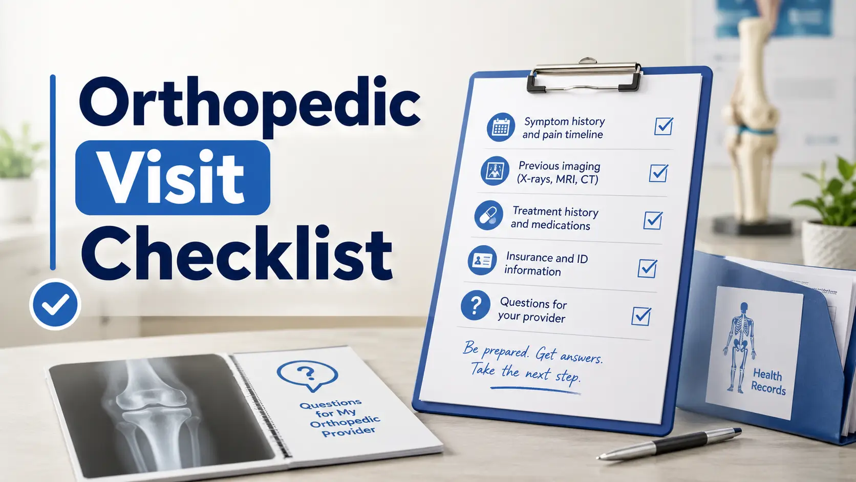 orthopedic appointment checklist