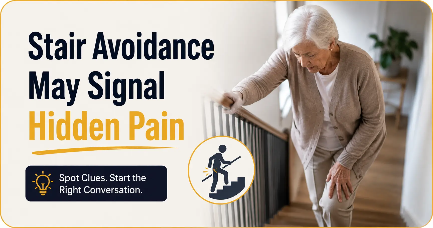 parent avoiding stairs because of pain