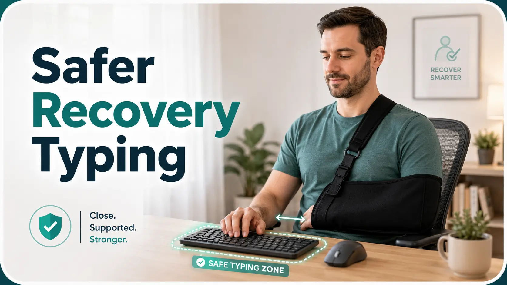 shoulder sling typing setup