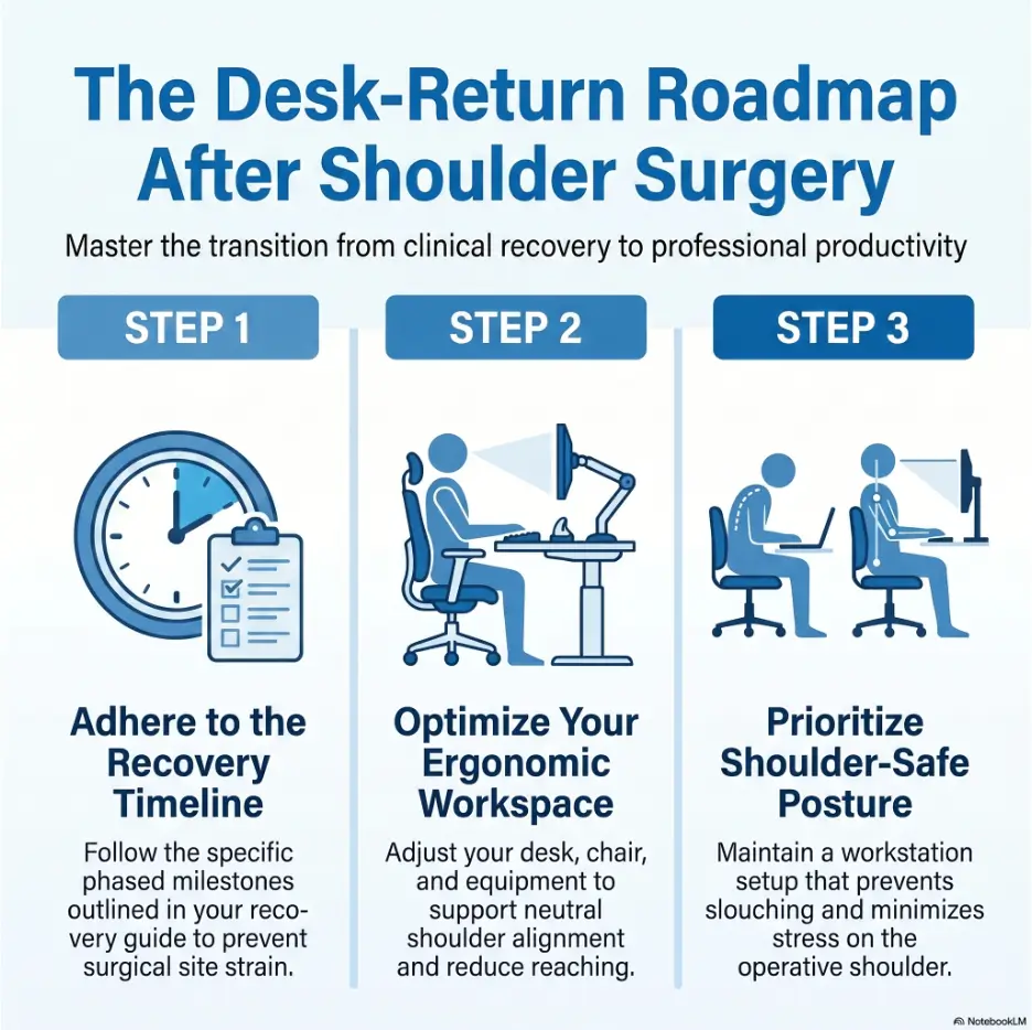 Returning to Desk Work After Shoulder Surgery: A Safer Plan That Respects Healing 3 Shoulder surgery return to work