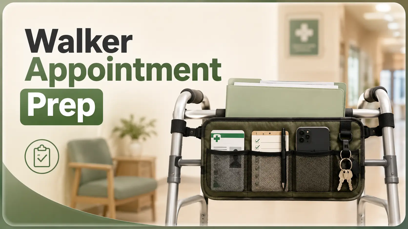 What to Bring When You Use a Walker to an Appointment A calmer, safer packing plan 2 Walker appointment checklist