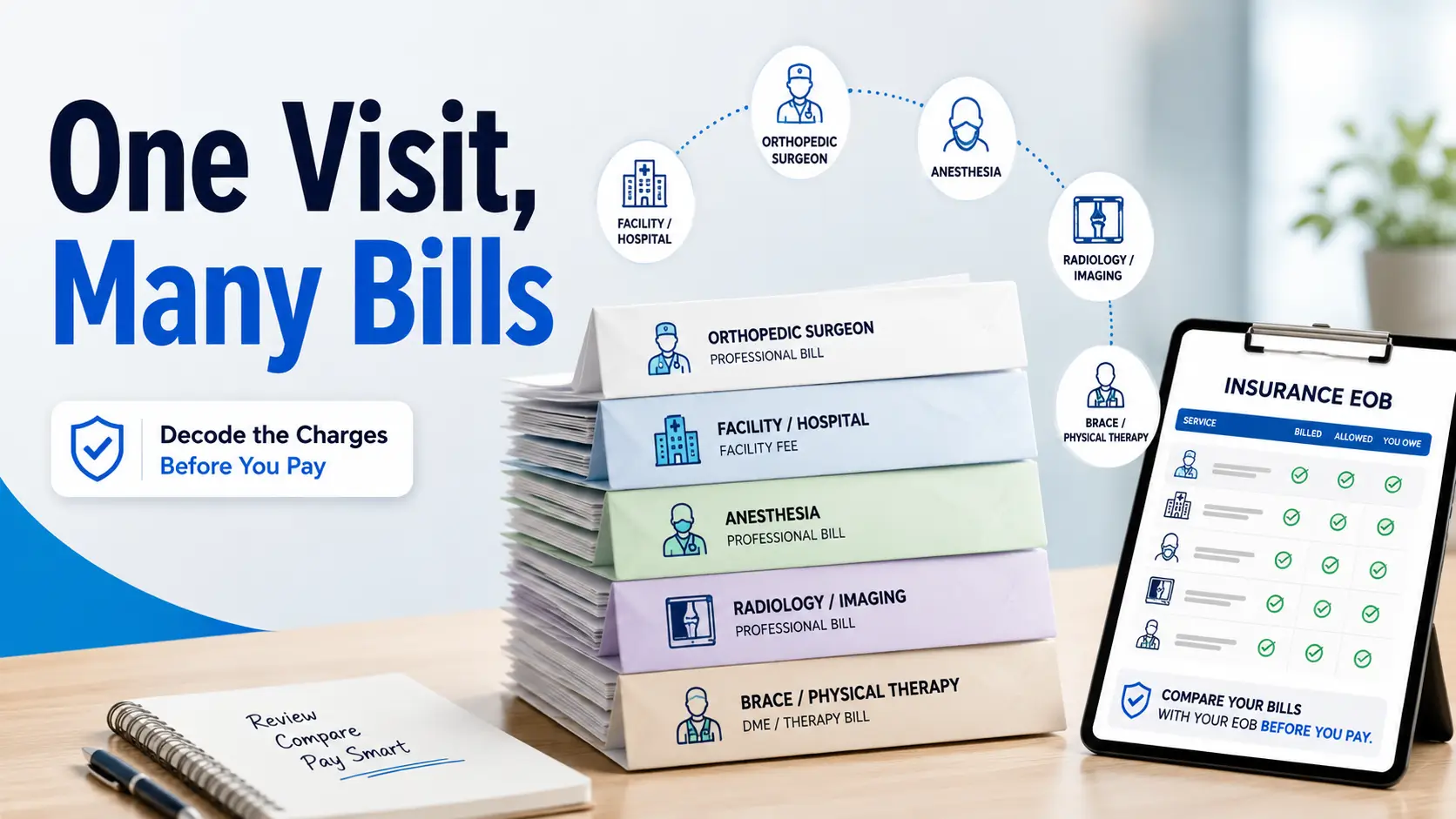 orthopedic bill multiple providers